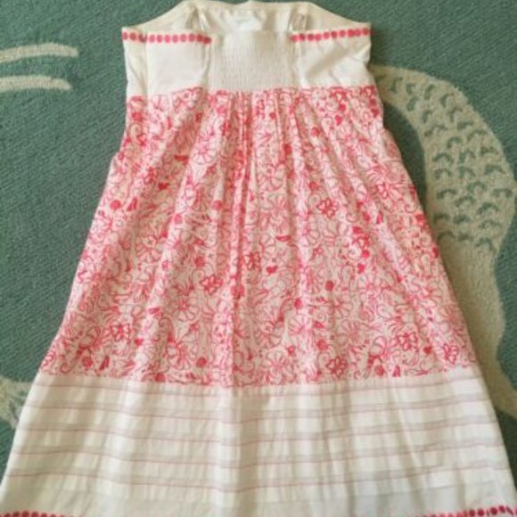 Lilly Pulitzer Size 0 Strapless White and Pink Crawfish Dress - Picture 2 of 8